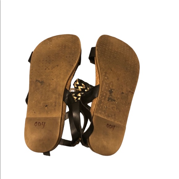 UGG Girls Jayna Sandals Black Size 6 - Picture 9 of 9